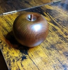 Apple wooden figural art