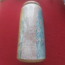 CRICH POTTERY DIANA WORTHY STYLISED FOLIAGE 10" VASE EXCELLENT CONDITION