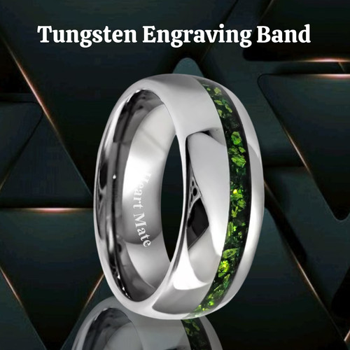 8mm silver tungsten - silver,