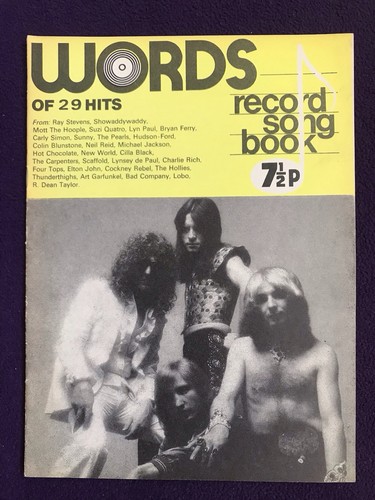 Record song book july - book, (words)