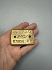 Antique Brass Name Plate "J S