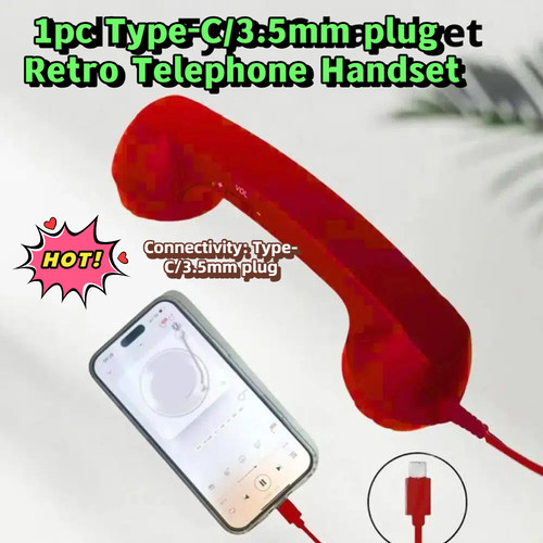 1pc retro telephone handset - 1pc,