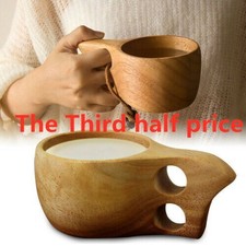 Handmade Wooden Cup Lapland Kuksa Tea Coffee Milk Drinking Mug Birthday Gift