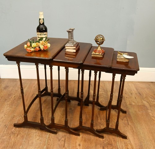 Georgian nest tables mahogany - nest,
