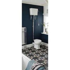 Carlton High Level Traditional Toilet WC Pan & Cistern Ex. Pipe, Seat, Chain