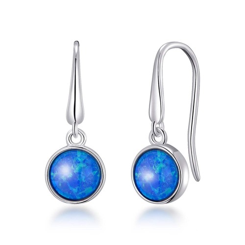 Synthetic blue opal drop - opal,