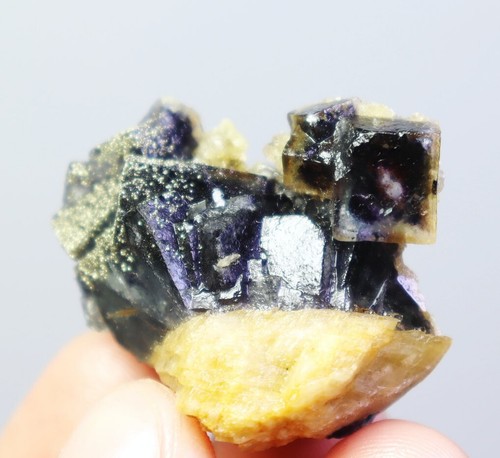 Natural purple cube fluorite - natural,