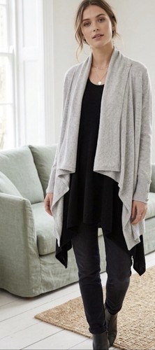 Grey waterfall cardigan size