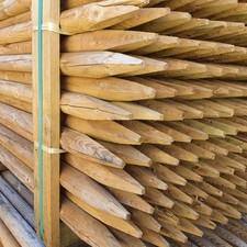 Green treated machine round fence posts - 20 Suregreen 1.5m x 40mm garden stake