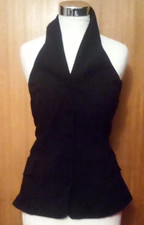 Boohoo Black Button Front