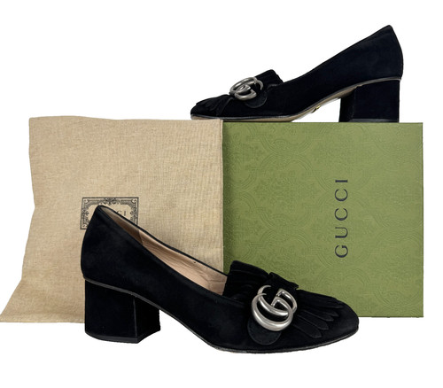 Gucci auth black suede - suede, gg
