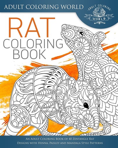 Rat coloring book adult - rat,