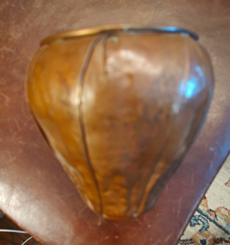 Hammered ribbed panel copper - ribbed,