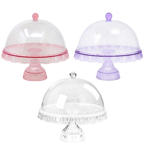 Cake stand with dome - cake, cover