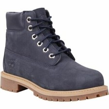 Kids Boys UK 1 Timberland 6" Premium Waterproof Boots Navy Blue Primaloft Youths