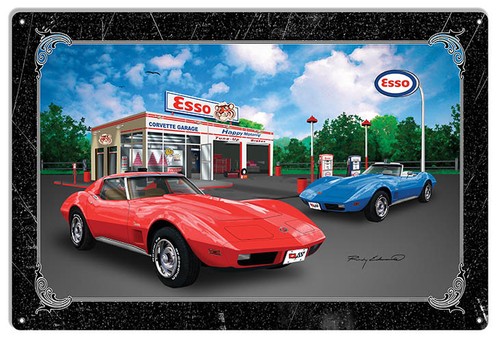 Esso corvette red - corvette,