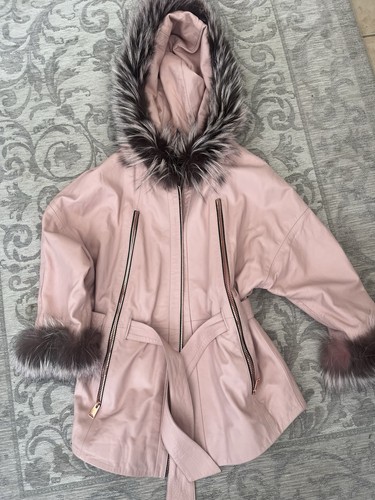 Cavalo leather pink coat - leather,