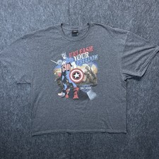 Harley Davidson Marvel Captain America Claire’s Niagara Falls Canada T Shirt XXL