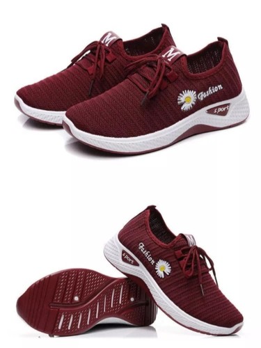 Ladies burgundy white knit - ladies, burgundy/white