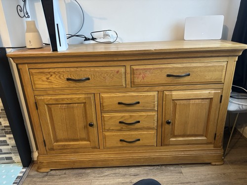 Solid oak sideboard - -,