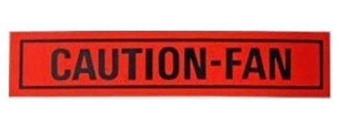 Caution fan decal for - caution,