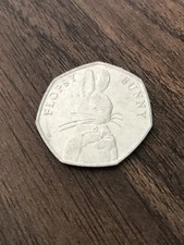 2018 Flopsy Bunny 50p coin