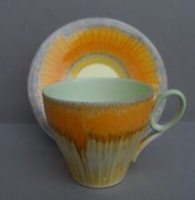 A Shelley Art Deco "Harmony Drip Ware" Oxford shape demitasse cup & saucer C1935