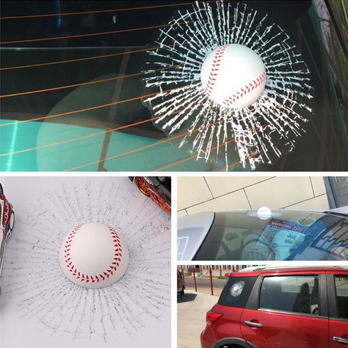 Car window baseball ball - car,