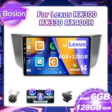 6GB+128GB Sat Nav For Lexus RX300 RX330 RX400H Android 14 GPS Car Stereo CarPlay