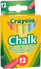 CRAYOLA Anti-Dust Coloured Chalk - Assorted Colours 12 count Smooth Texture