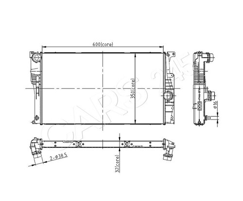 Radiator fits bmw gt - fits, 1