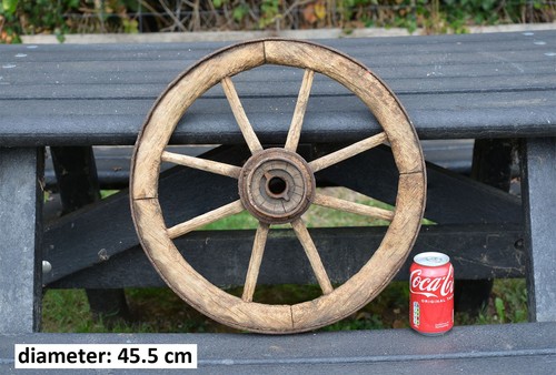 Vintage old wooden cart wagon