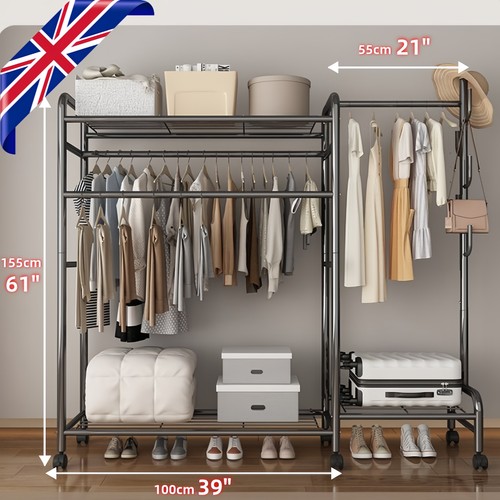 Heavy duty double clothes rail - heavy,