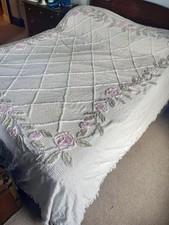 Vintage Candlewick Bedspread. Double Bed Size