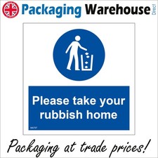 SIGN Please take rubbish home