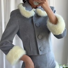 ZARA : Faux Fur Trim Jacket