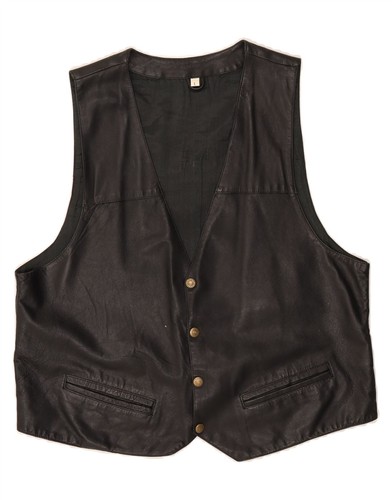 Vintage mens leather - vintage, waistcoat