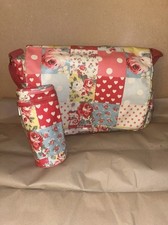 CATH KIDSTON Patchwork Design, Baby Changing PVC  Bag & Bottle Holder