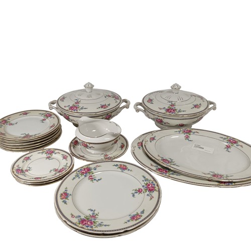 Vintage floral dinner set - dinner, 16
