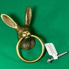 Rare Anthropologie Woodland Rabbit Knob Set – Brass, Retired!