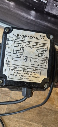 Grundfos shower pump ssr - shower,