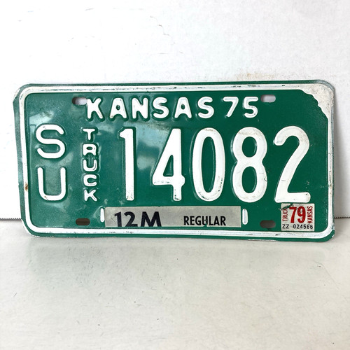 1975 kansas truck - kansas, license