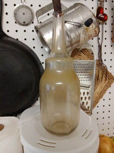 Old clear poison bottle - clear, bottle-empty