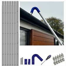 Gutter Vacuum Pole Kit Long Reach Drain Pipe Sucker Hoover Vac Cleaning  25ft