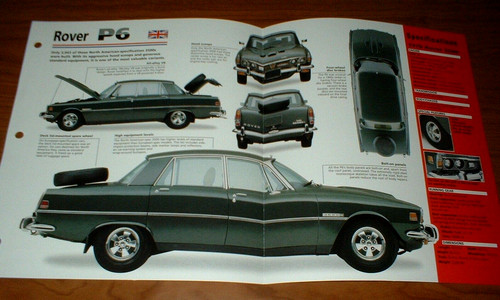 1970 rover 3500 spec sheet - 1970,