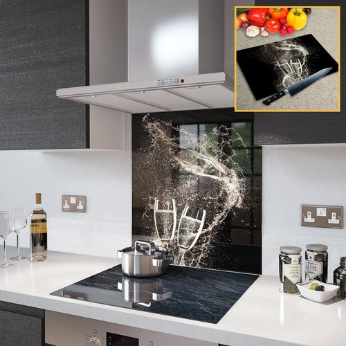 Glass splashbacks champagne - glass,