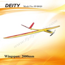 FlyFly DEITY Electric Glider 2m Wingspan Fibreglass Fuselage Balsa Wings FF-B020