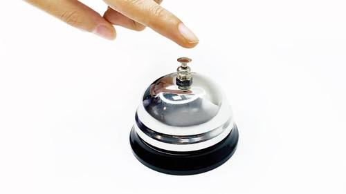 Desk bell ring call - ring, reception