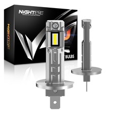 NIGHTEYE Pair 40000LM 50W H1 LED Fog Light Driving Bulbs Kit 6500K Cold White