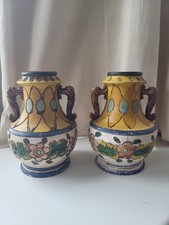 Pair Antique Italian Sgraffito